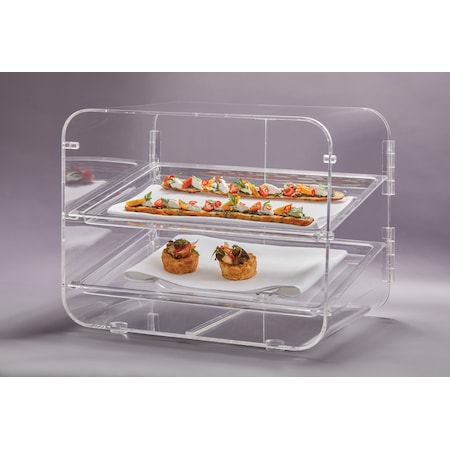 Rosseto Serving Solutions Lucid Large Square Acrylic Bakery Box with Two Trays, 1 EA BD145